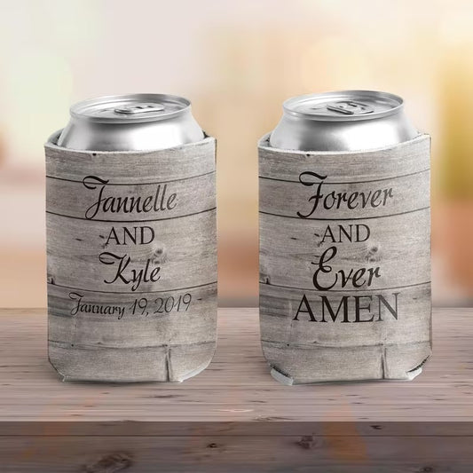 50 pack custom wedding coolers rustic amen
